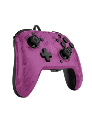 PDP Gaming: Nintendo Switch - Faceoff Deluxe+ Audio Wired Controller - Purple Camo