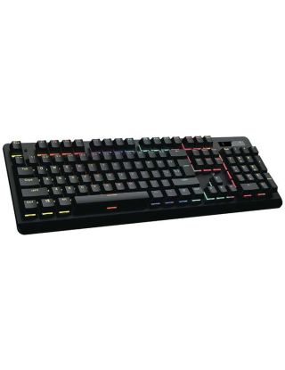 Porodo Full-Size Mechanical Keyboard (Gaming Keyboard With Rainbow Lighting) - Black