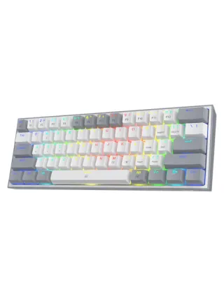 Redragon Fizz Rgb K617 Wired Mechanical Gaming Keyboard - White/grey (Dust-proof Red)