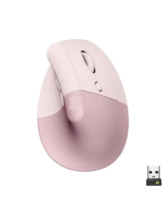 Logitech Lift Vertical Ergonomic Mouse - Pink (Rose)