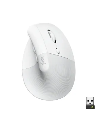 Logitech Lift Vertical Ergonomic Mouse - Off White