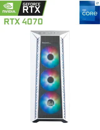 Cooler Master Box Mb520 Intel Core I7 -13700kf 13th Gen Rtx 4070 Mesh Argb(Atx) Mid Tower Gaming Pc - White