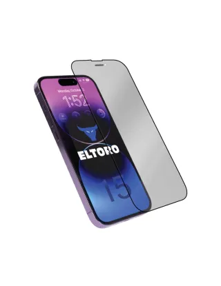 Eltoro Double Strong CF Screen Protector for iPhone 15 - Clear/Black
