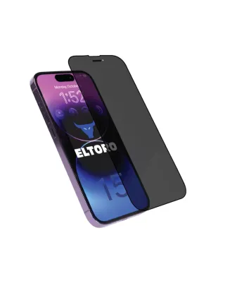 Eltoro Double Strong CF Screen Protector for iPhone 15 - Privacy/Black