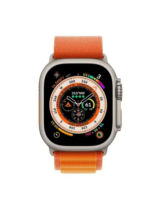 Apple Watch Ultra, 49mm, Titanium Case, Orange Alpine Loop - Large (Gps + Cellular)