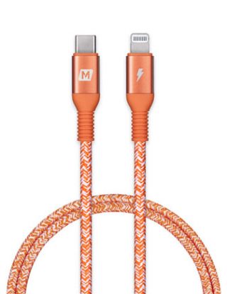 MOMAX ELITE-LINK LIGHTNING TO TYPE-C CABLE 2.2M - BRAIDED NYLON RED