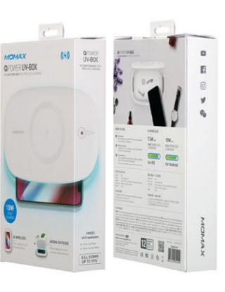 MOMAX Q POWER UV-BOX WITH WIRELESS CHARGER-WHITE