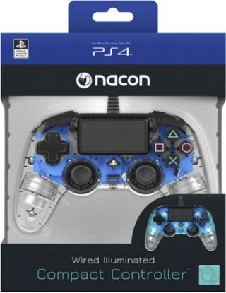 PS4 NACON WIRED ILLUMINATED COMPACT CONTROLLER- CRYSTAL BLUE