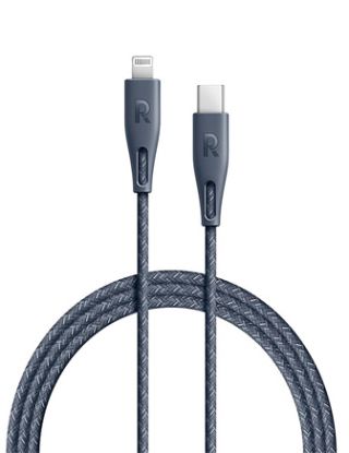 RAVPOWER USB-C CABLE WITH LIGHTINING CONNECTOR 1.2M - NYLON GREY
