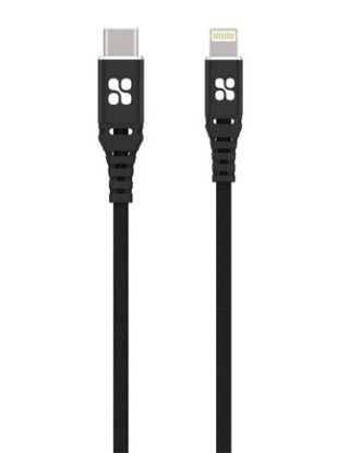 PROMATE POWERCORD USB-C TO APPLE LIGHTNING DATA&CHARGE CABLE 120CM - BLACK