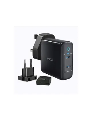 ANKER POWERPORT III 2-PORT 60W MAX TRAVEL CHARGER - BLACK