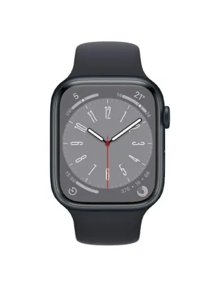 Apple Watch Series 8 Gps, 45mm Midnight Aluminium Case With Midnight Sport Band - Regular
