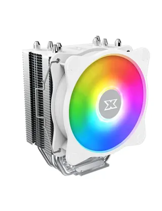 Xigmatek Windpower 964 RGB Arctic Fan Cooler 92mm RGB PWM Fan, Single Rainbow LED Mode - White