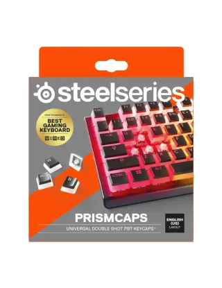 SteelSeries PrismCaps Universal Double Shot PBT Keycaps - Black