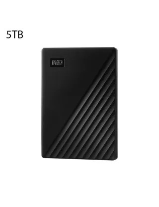 Wd My Passport 5tb Portable External Hard Drive With Backup Software And Password Protection - Black