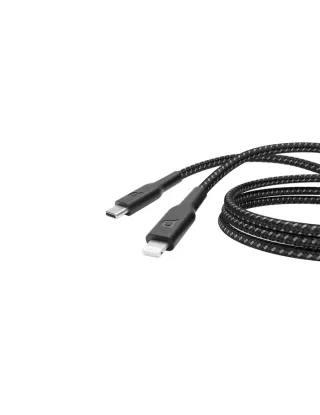 Powerology Braided USB-C To Lightning Data & Fast Charge Cable 2m - Black