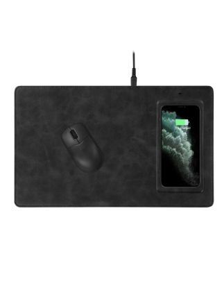 Powerology PU Leather Qi Wireless Charging Mouse Pad 10W - Charcoal