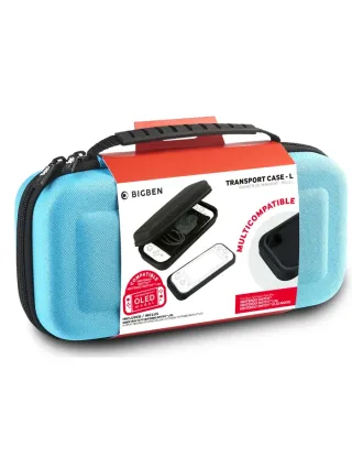 Nintendo Switch: BIGBEN Transport Case-L / Hard carrying case - Blue