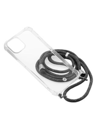 MOMAX - iPhone13 - 6.1inch Crossbody Strap Case With Lanyard (Transparent)