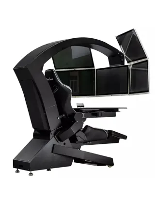 Gameon Gaming Simulator Chair IW-UNICORN Reclining Up to a Flat Position – Black