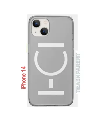 Goui iPhone 14 (6.1inch)  Magnetic Case with Magnetic Bars - Transparent Clear