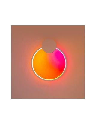 RGB Ring Wall Light, Lamp with Remote Control - White Lamp body