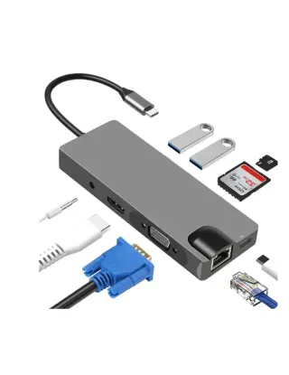 9 in 1 Docking Station USB C Hub Adapter