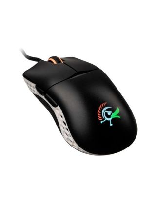 Ducky Feather Omron Switch RGB Wired Gaming Mouse - Black and White