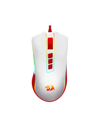Redragon Cobra M711C Wired Gaming Mouse - White Red