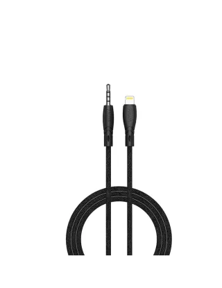 PAWA Lightning To Audio Braided Cable - Black