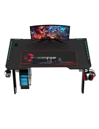 GAMEON Hawksbill Series RGB Flowing Light Gaming Desk (Size: 1200-600-720mm)