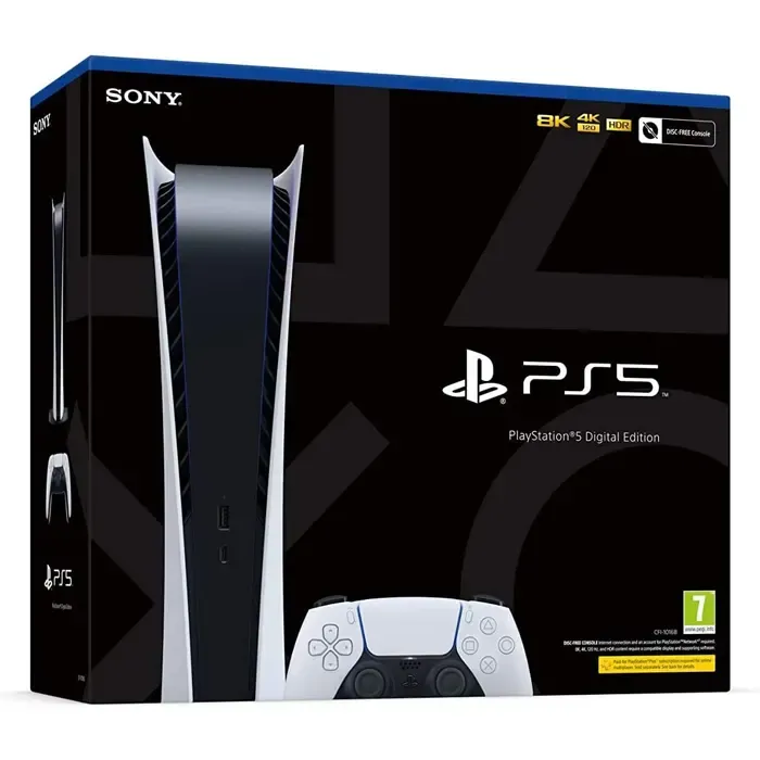 Ps5 Playstation 5 Digital Console (4K 120 HDR 8K) 825GB/GO (R2 