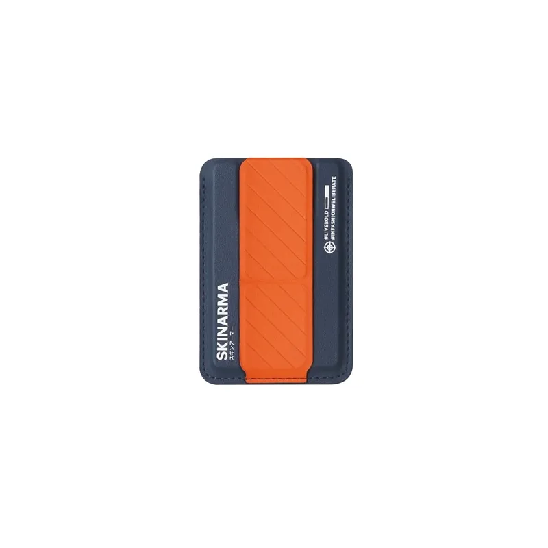 SkinArma Kado Mag-Charge Card Holder With Grip Stand - Navy