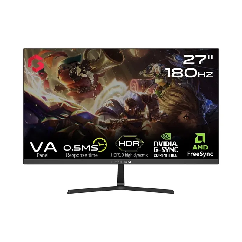 Shop GAMEON GOPS27180VA 27 FHD, 180Hz, 0.5 ms, HDMI 2.0 Gaming Monitor (Adaptive Sync and G-Sync Compatible) Fast VA at the best price in Kuwait from Alfuhod