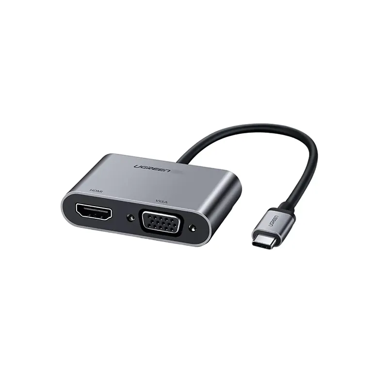 Shop Ugreen Usbc To Hdmi + Vga +usb 3.0 Adapter With Pd (Space Gray