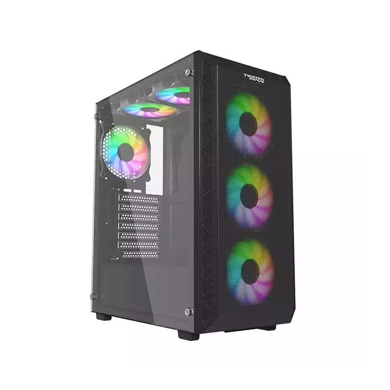 Twisted Minds Apex-03 Mid Tower, 3*120mm ARGB Fan Gaming Case - Black