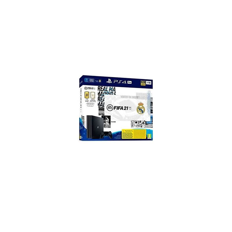 Sony Consola PS4 Pro 1TB + FIFA 21 Edição Real Madrid
