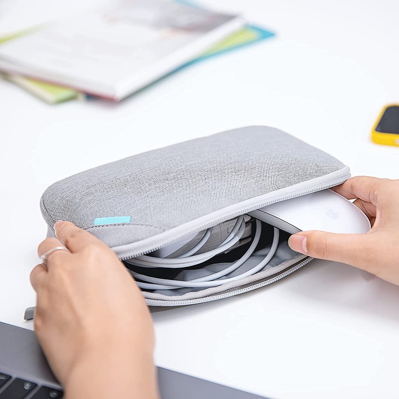 tomtoc Recycled Portable Storage Pouch Bag Case Accessories Organizer  Compatible with MacBook Laptop Charger, Mouse, Cables, Hub, Power Adapter,  Power Bank, Toiletries, Cosmetics, Personal Items 